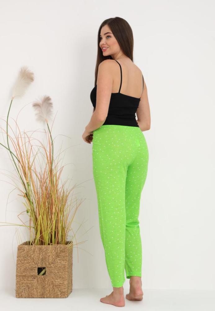 Pantaloni de Pijama Dama ,Culoare Verde Neon ,Engros